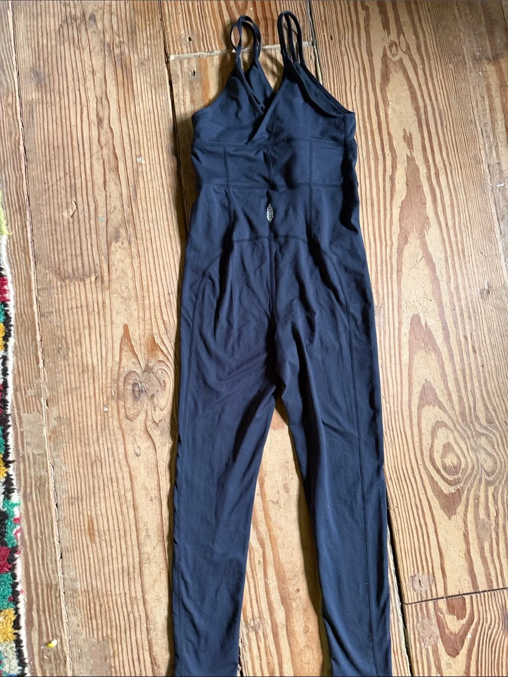 FP Movement by Free People Black V-Neck Spaghetti Strap Jumpsuit - Picture 4 of 5